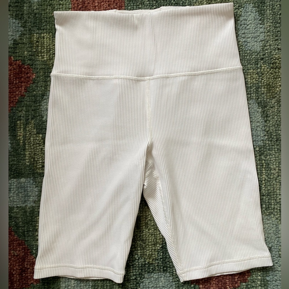 Athleta bike shorts high rise ribbed